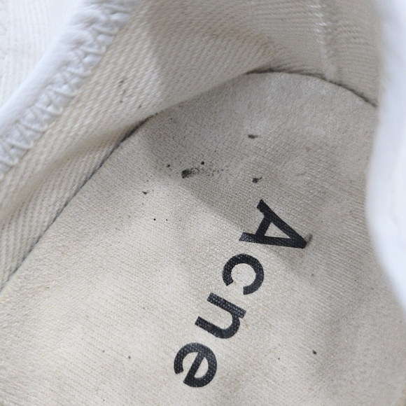 Acne‎ Studios Sneakers Brady Cream Cotton Canvas - Picture 8 of 15